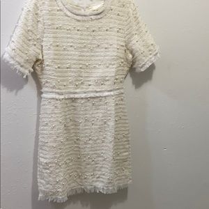 NEW VICI Collection white pearl dress